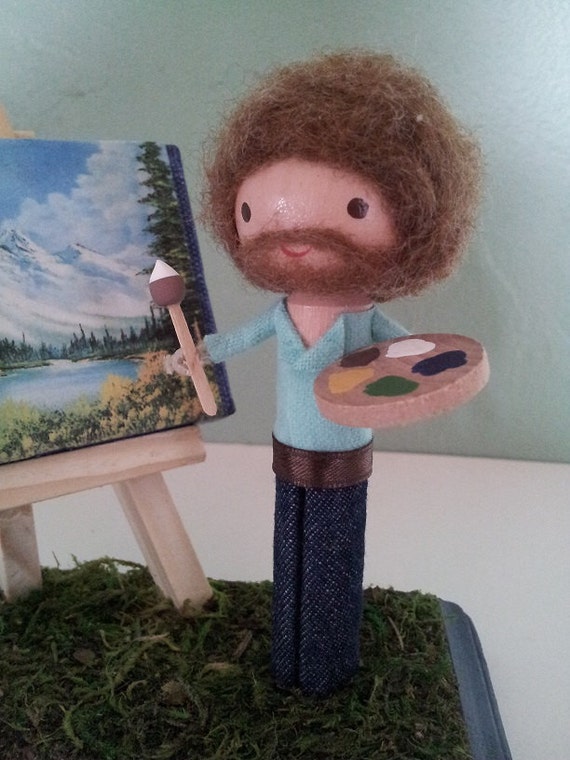 bob ross stuffed doll