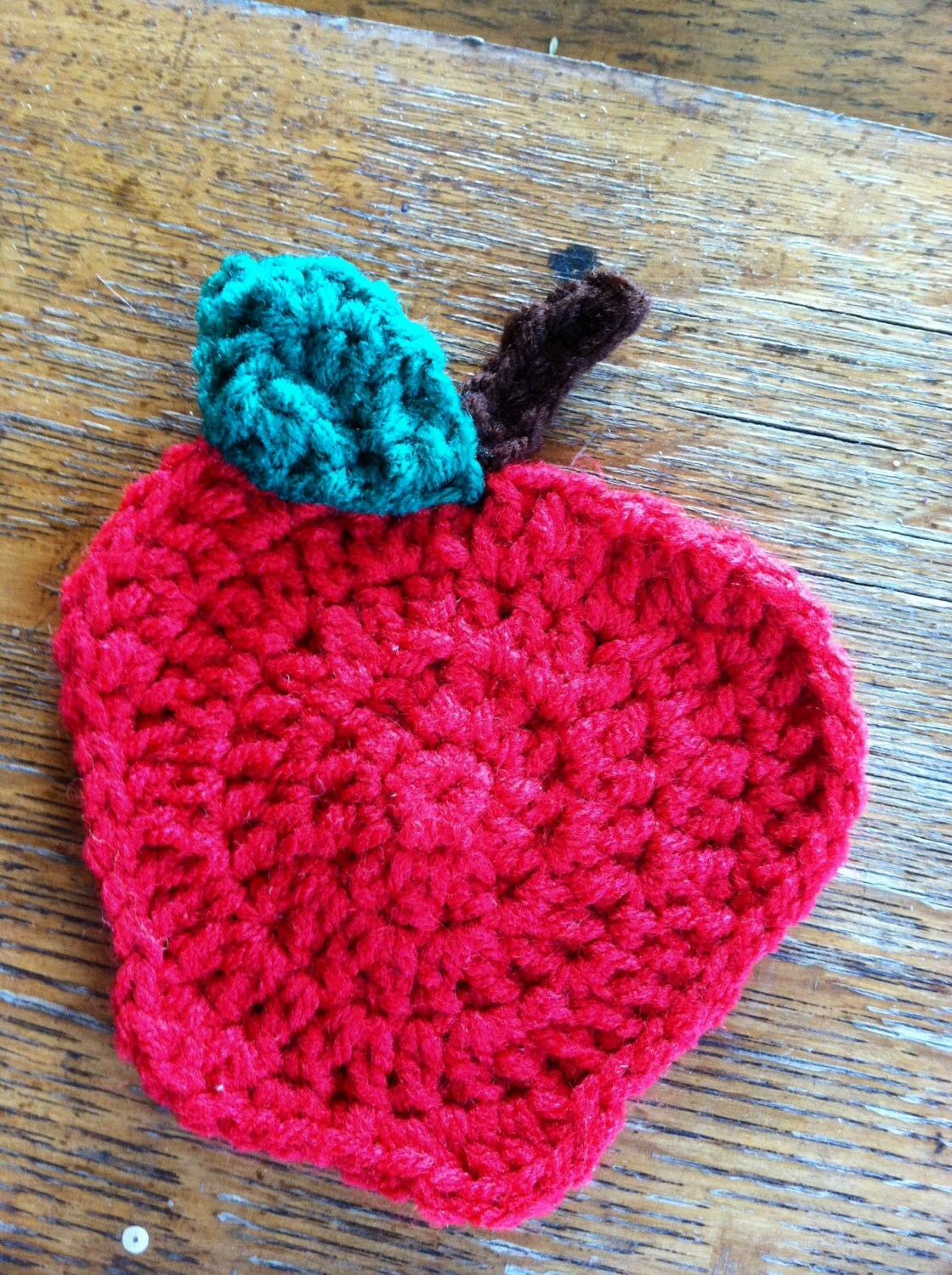 Crochet Apple Coaster Pattern Perfect Pattern for Beginner