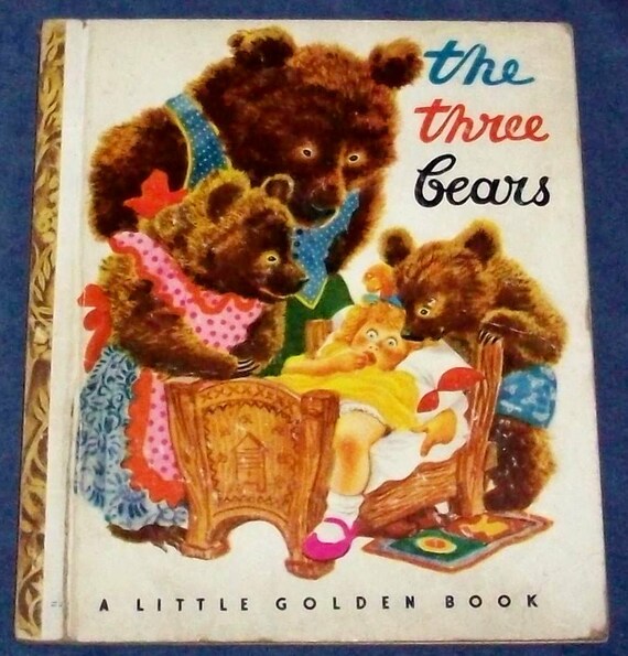 Items similar to Little Golden Book THE THREE BEARS dated 1948 first ...