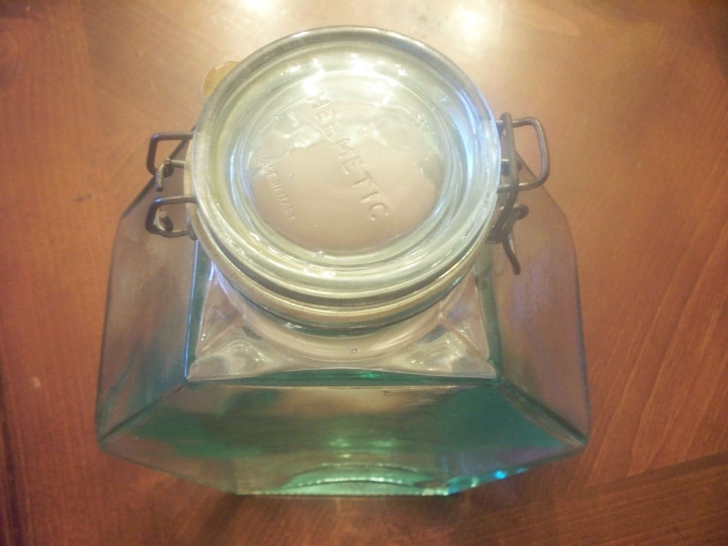 Vintage glass Hermetic storage jar
