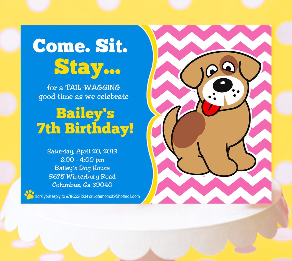 Dog Birthday Invitations Free Printable 9