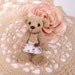 Sweet L'il Girl Micro Miniature Artist Bear 5cm / 2inches by VonneBears