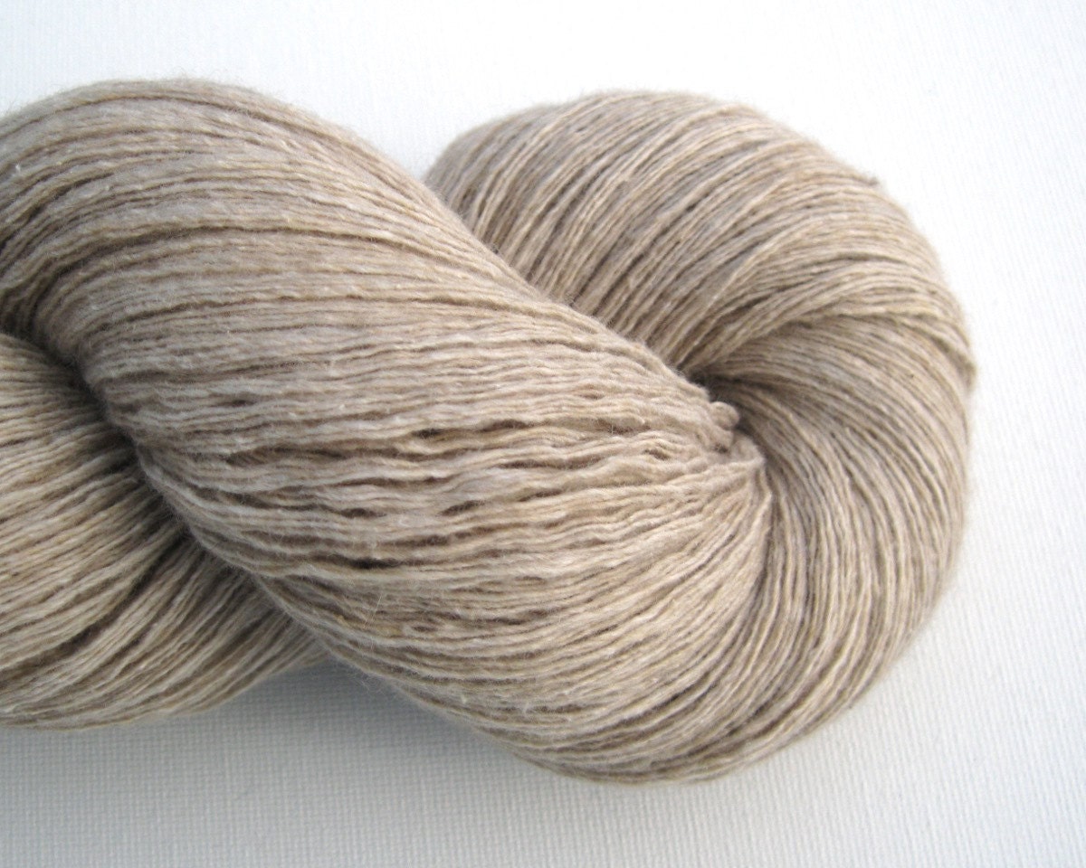 Sport Weight Cotton Cashmere Blend Recycled Yarn Ecru 350