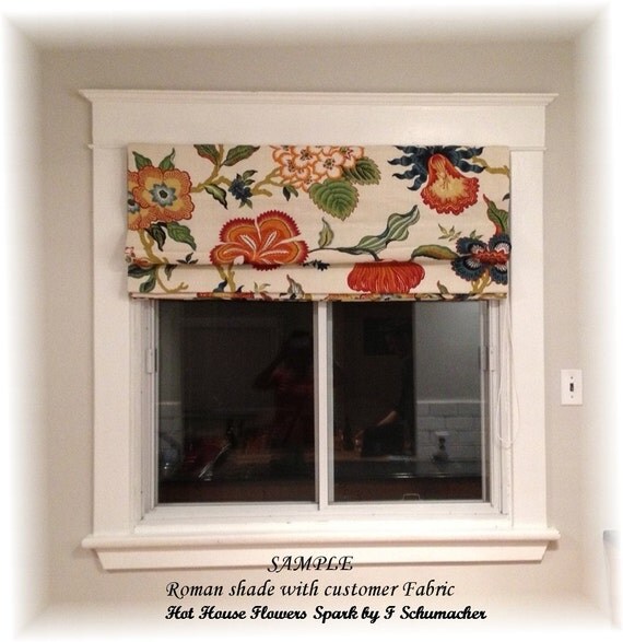 Items similar to Custom Roman Shades with your fabric on Etsy