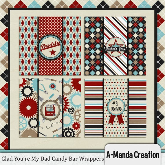 Father's Day Candy Bar Wrappers Il_570xn