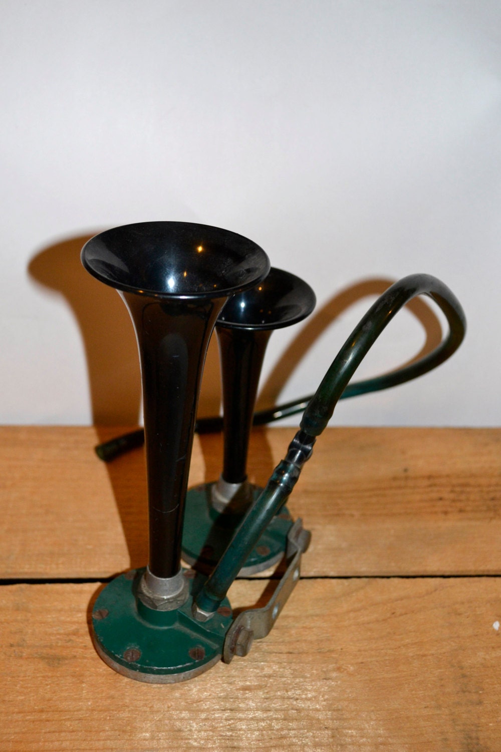Two Old Air Horns Stebel Italy Vintage Dual Air by BananasDesign