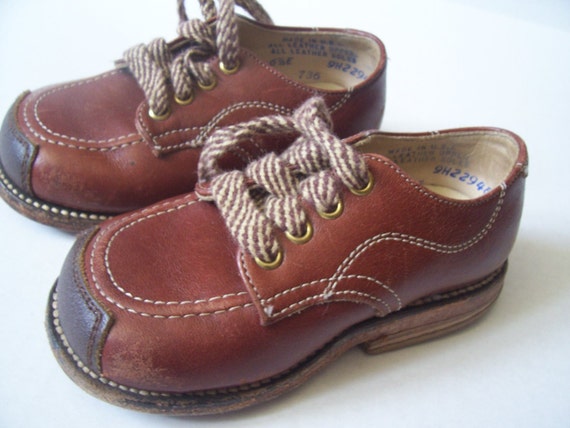 Vintage Childrens Shoes all Leather Straight Last Tarso Medius