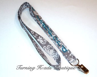 Lanyard ID Badge Holder / Personalized / Mongrammed / Teacher Appreciation Gift