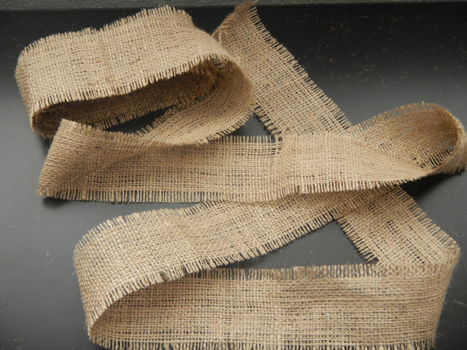 Burlap Ribbon Burlap Trim Wedding DIY Supplies Mason Jar