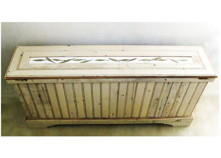 NarrowLine Red Bud Chest blanket chest with by BlackWillowRoad