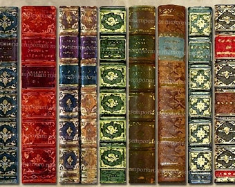 Bookmarks Antique Book Lover Library Paintings Printable Vintage Book Marks Book Spine Digital Collage Sheet Instant Download 061