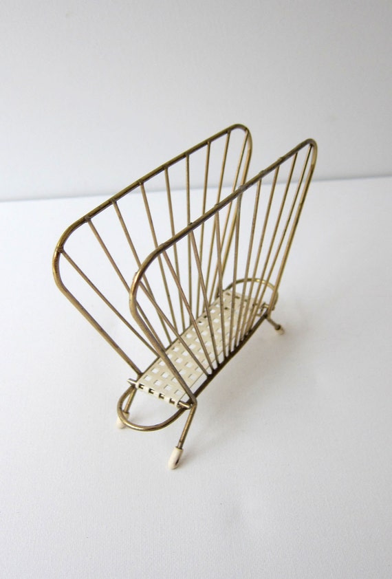 Vintage retro 1960s mid century atomic wire napkin holder