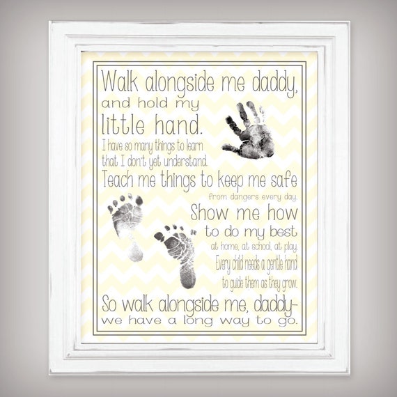 Walk Alongside Me Daddy 11x14 Art Print Personalize with