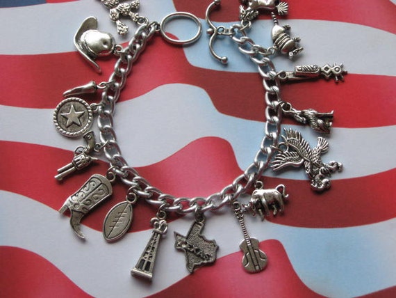 Texas Charm Bracelet by ruthsjoy on Etsy