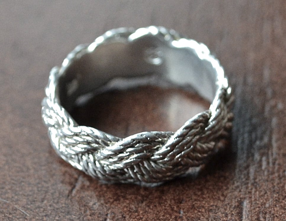 3pass Sterling Nautical Knot Ring by HiddenGalleryArt on Etsy