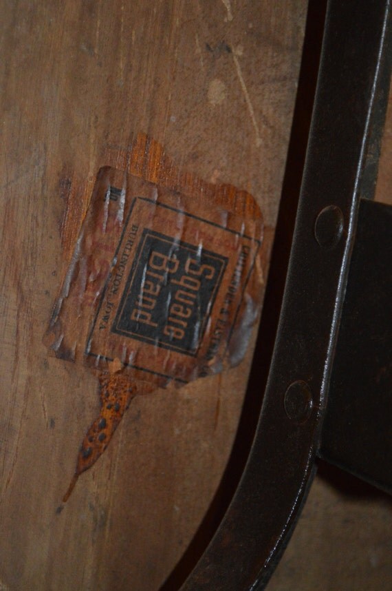 Chittenden & Eastman Co. Antique Office Chair. Square Brand.