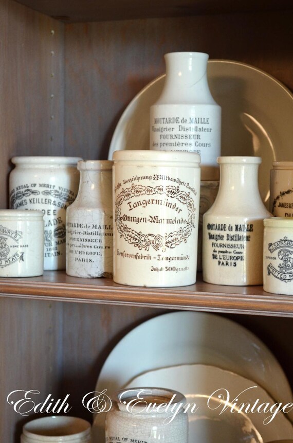 Rare Antique German Marmalade Jar Advertising Crock