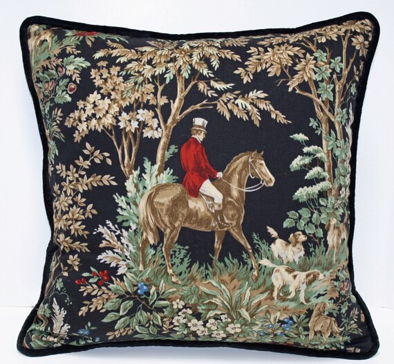 Ralph Lauren Ainsworth Equestrian Onyx Designer Pillow