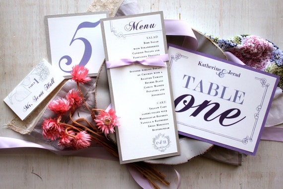 purple wedding decor shabby chic wedding wedding menu card purple wedding decor shabby chic wedding wedding menu card