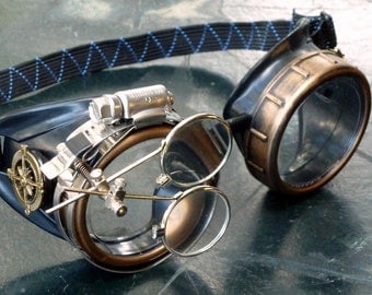 Victorian Steampunk goggles aviator victorian welding biker eye cup--gcg