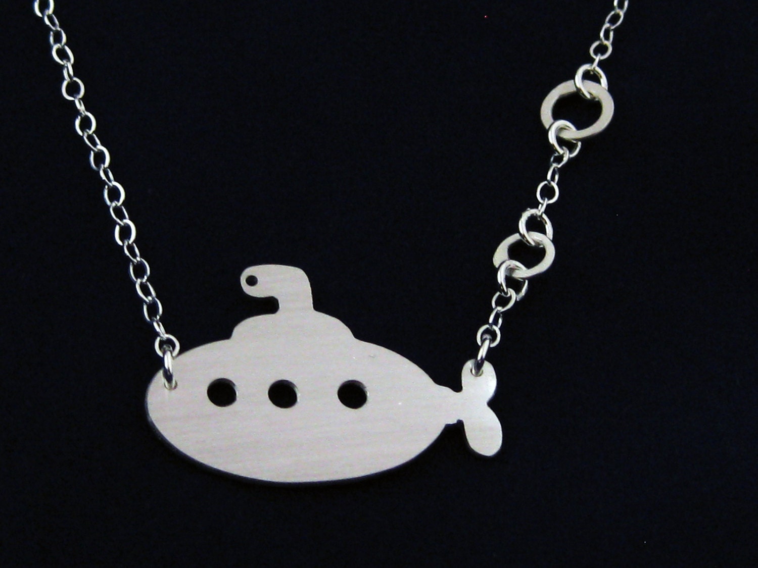 Submarine Necklace Silver Yellow Submarine by OffbeatMelody