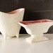 Vintage Planter and Vase Set of 2 Royal Windsor in Pink and White Speckled Ceramic (c.1950s) - Unique shapes and interesting texture