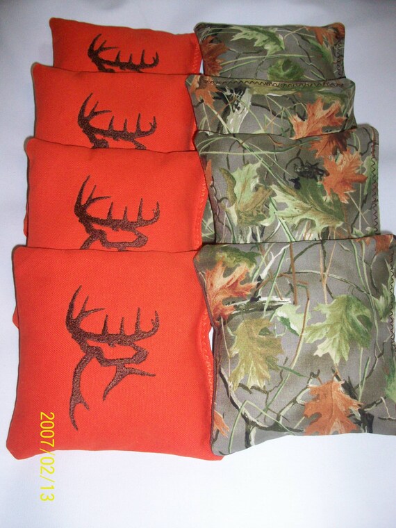 Cornhole Bags Deer Buck hunting corn hole bean bags Camoflauge