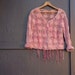 RESERVED rose ribbons pink summer Spring soft crochet open work bride bridesmaid shrug Romantic Upcycled Rose Ribbons cardigan sweater