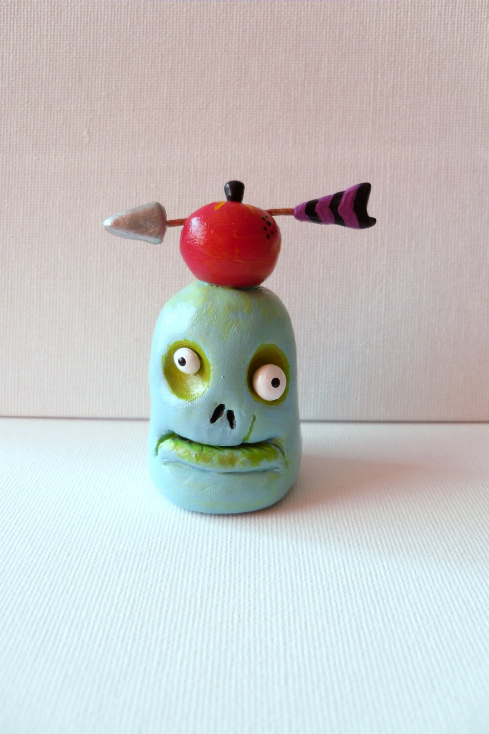 Polymer Clay Monster Sculpture Zombie Figurine Mr. Zombie