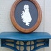Small Girl Silhouette on Blue Canvas