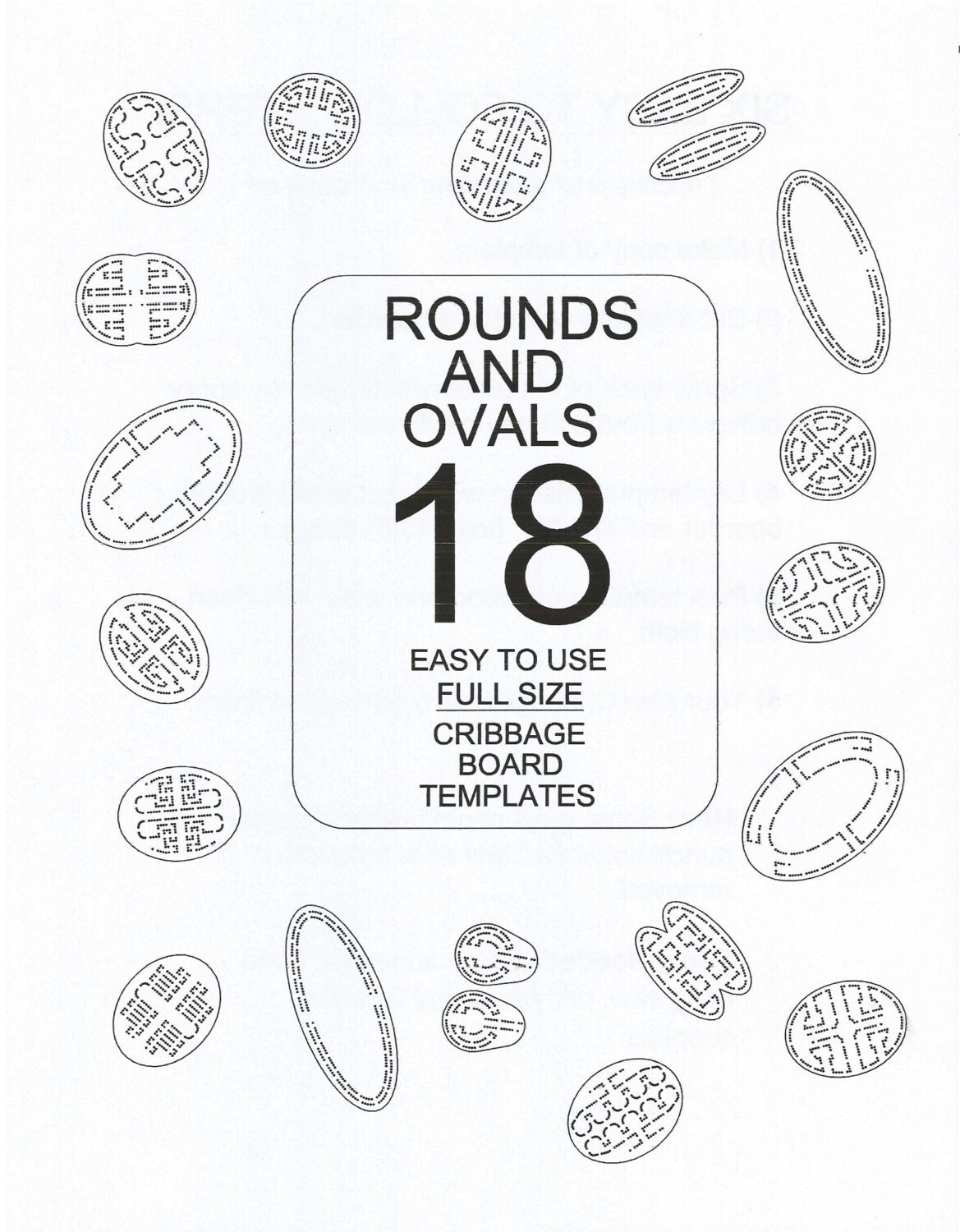 Round and Oval Cribbage Board Templates for Woodworkers. 18