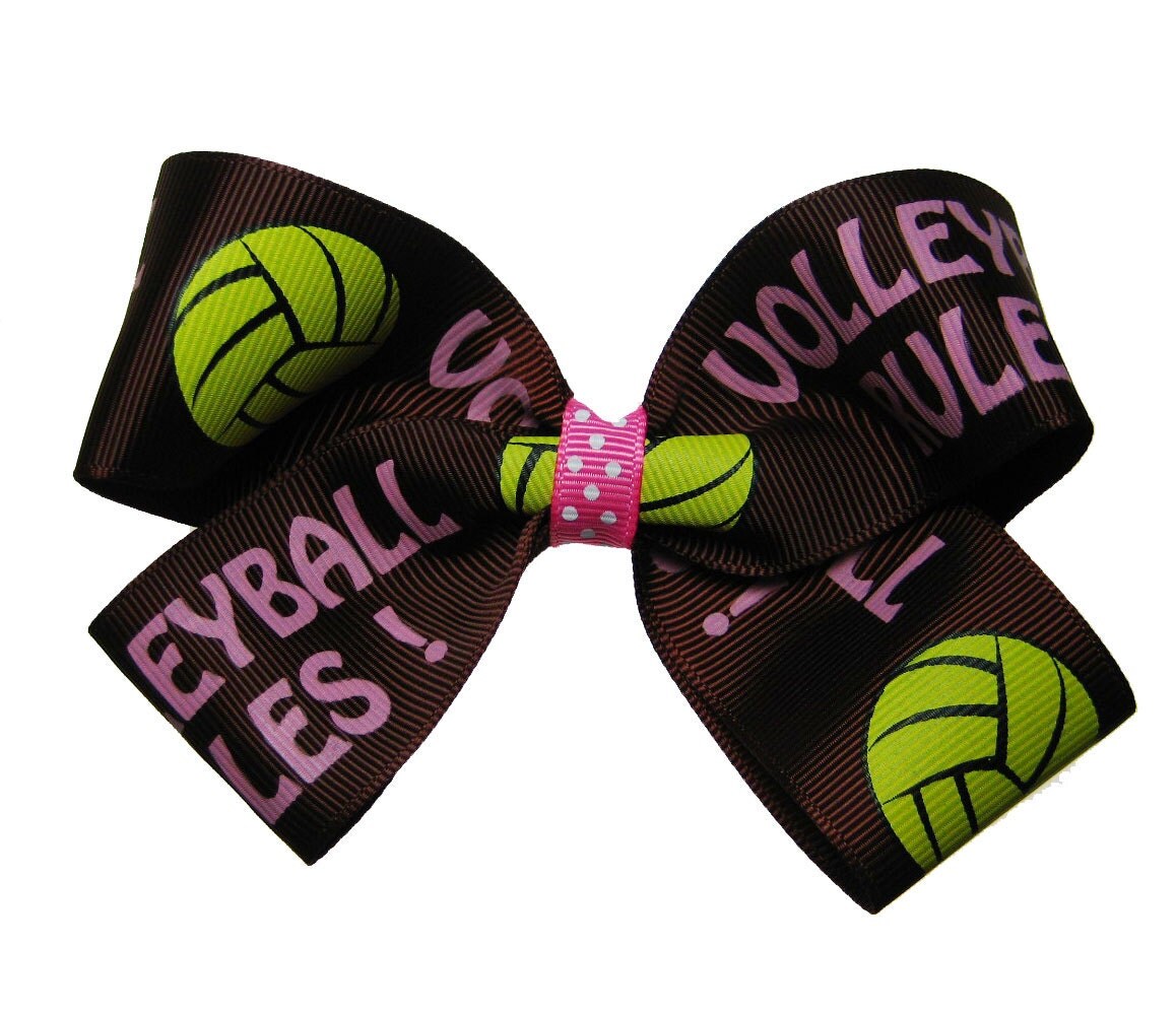 Large Volleyball Rules Volleyball Hair Bow