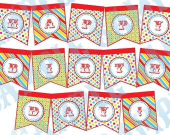 Custom Carnival Circus Birthday Party Banner