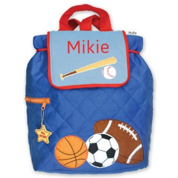 Personalized Boys Diaper Bag or Backpack Stephen Joseph Sports