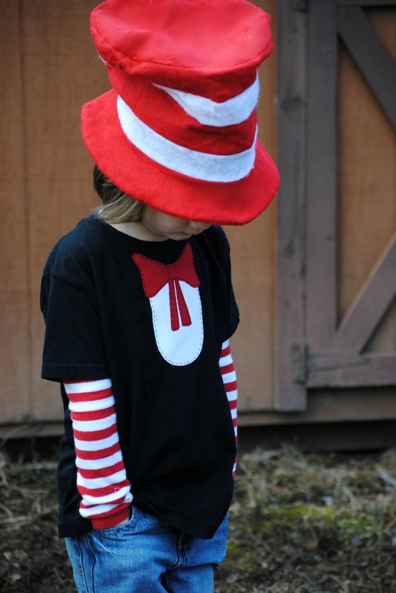 Cat in the Hat kids tshirt by Onceuponastory on Etsy