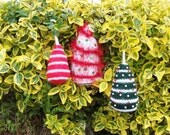 Knitting Pattern Christmas trees in 3 sizes.