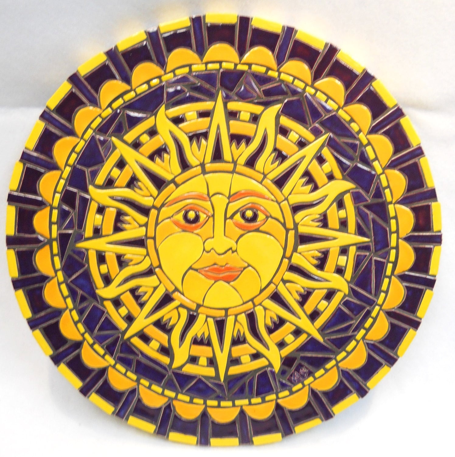 Mosaic Wall Art Handmade Ceramic Tile by HouseofWhisperingFir