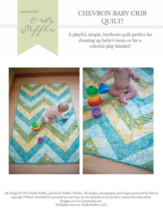 Chevron baby quilt pattern