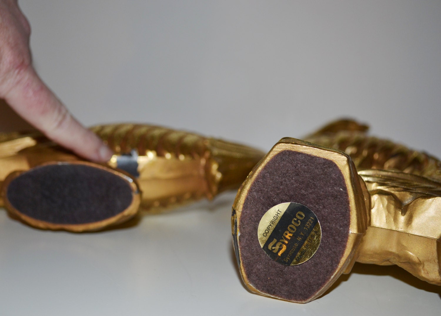 Vintage Hollywood Regency Gold Peacock Statues Gold Bird