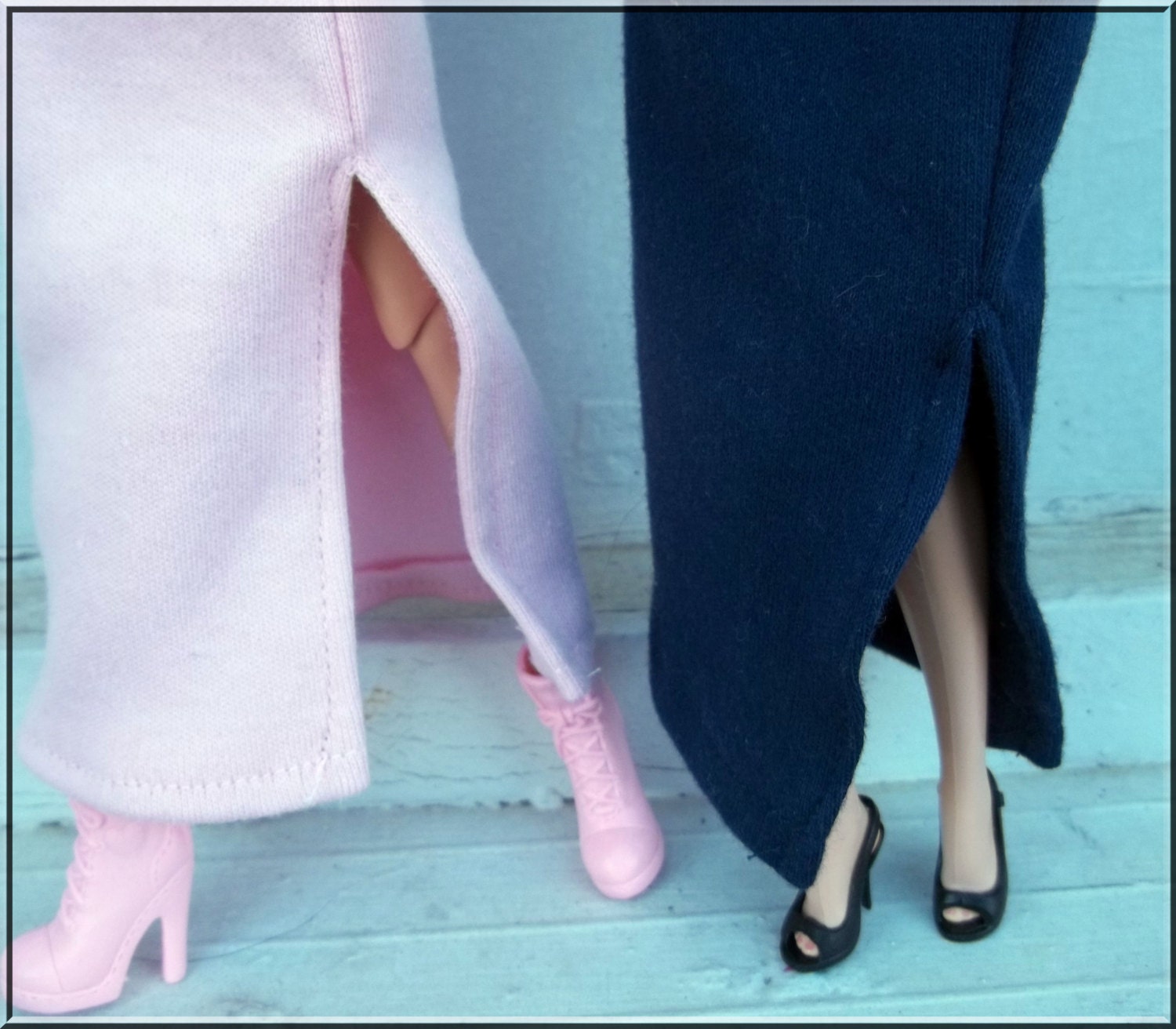 Barbie Clothes Two Piece Outfit Long Sleeve Tshirt Maxi Skirt