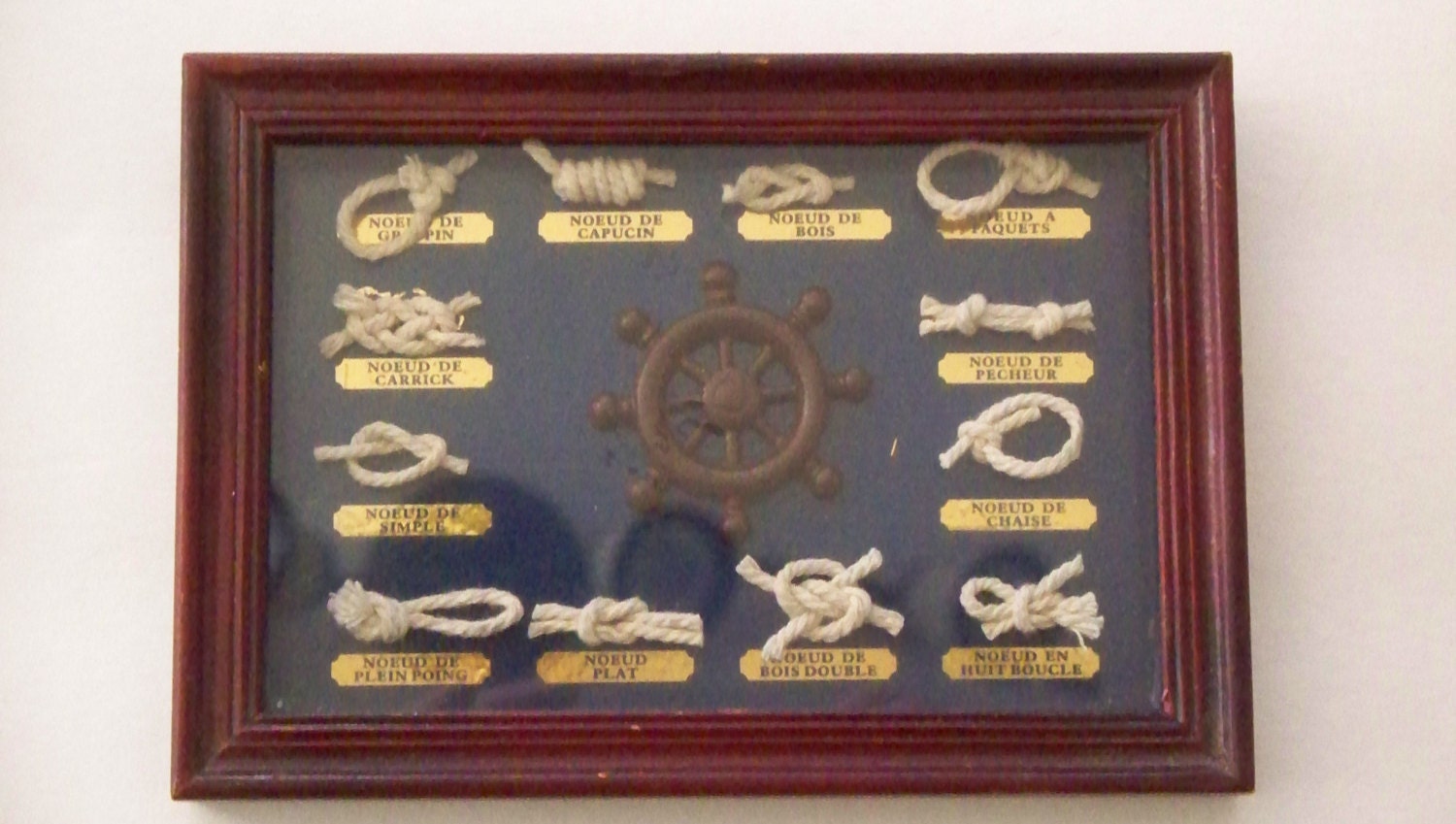 Naval Nautical Knot Display In Shadow Box French Knot Display