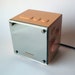 Vintage Panasonic RC-58 Mirrored Cube Digital Alarm Clock Radio