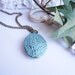Patina Bronze Locket Necklace - Teal Turquoise - Shabby Chic