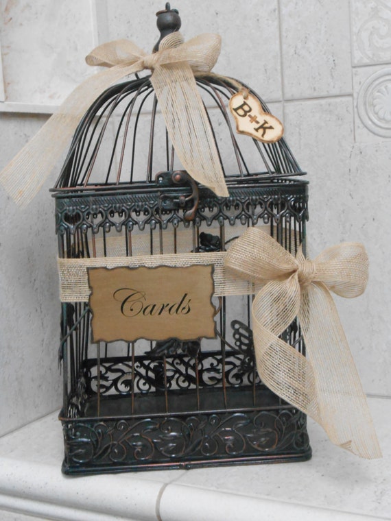 Wedding Birdcage Card Holder Wedding Card Box by ThoseDays