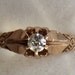 Antique Victorian Diamond Ring/.25 Carat Solitaire/14K/Engagement/Wedding