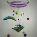 Fantasy in nature-home for fairies/delicate/lovely/baby girls mobile / pearls, wool leaves and balls