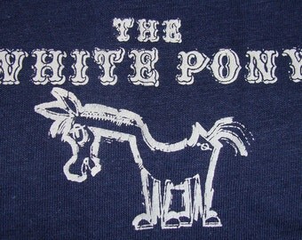 Vintage 80s The White Pony Blue T Shirt
