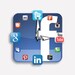 Facebook Icon Wall Clock Fans