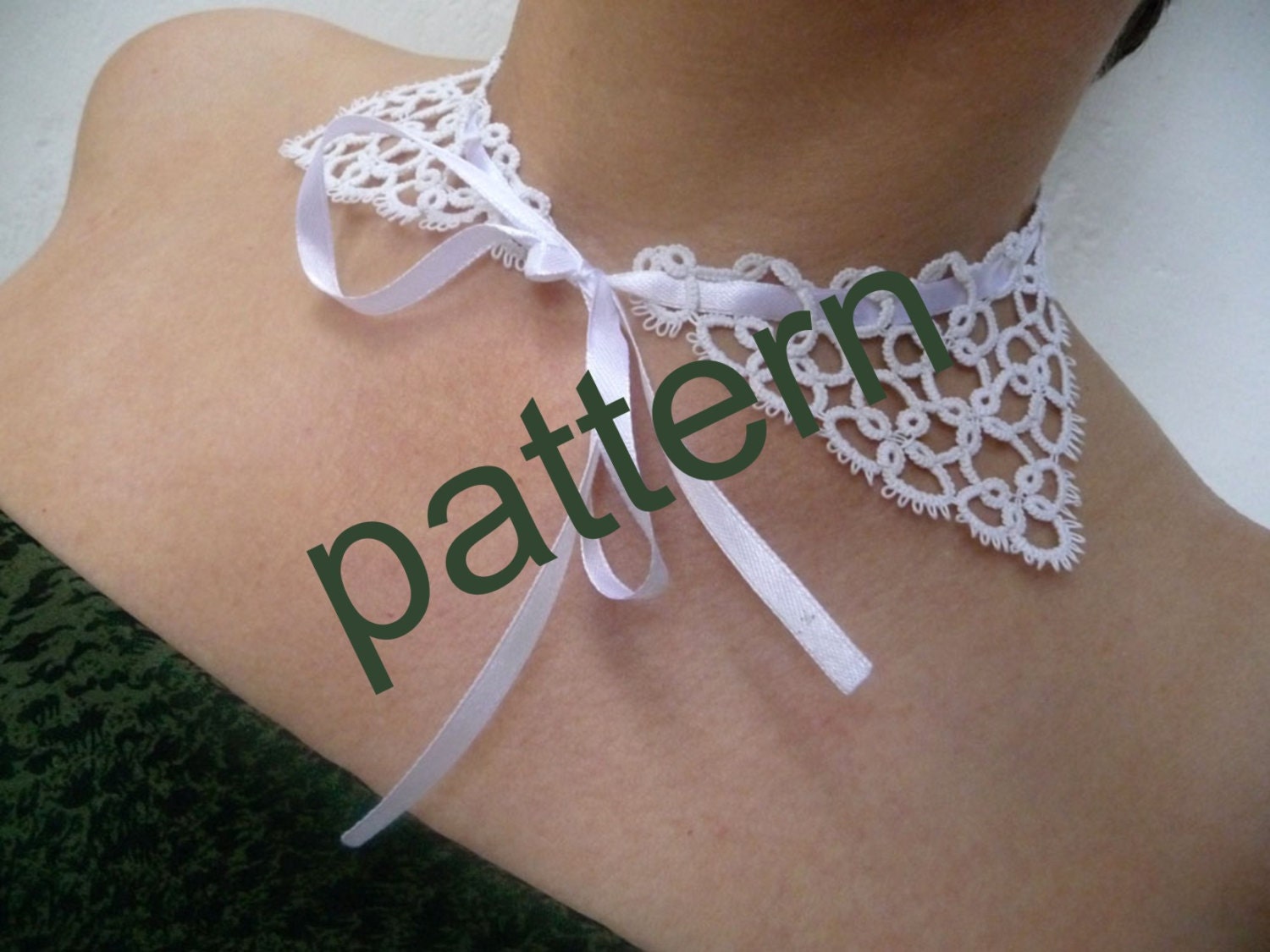 Tatting pattern collar pattern PDF pattern download