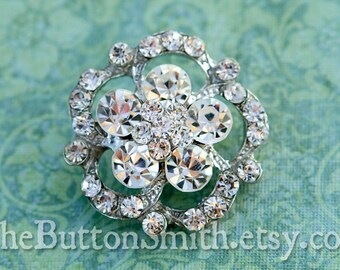 Rhinestone Buttons "Hannah" (30mm) RS-024 - 20 piece set